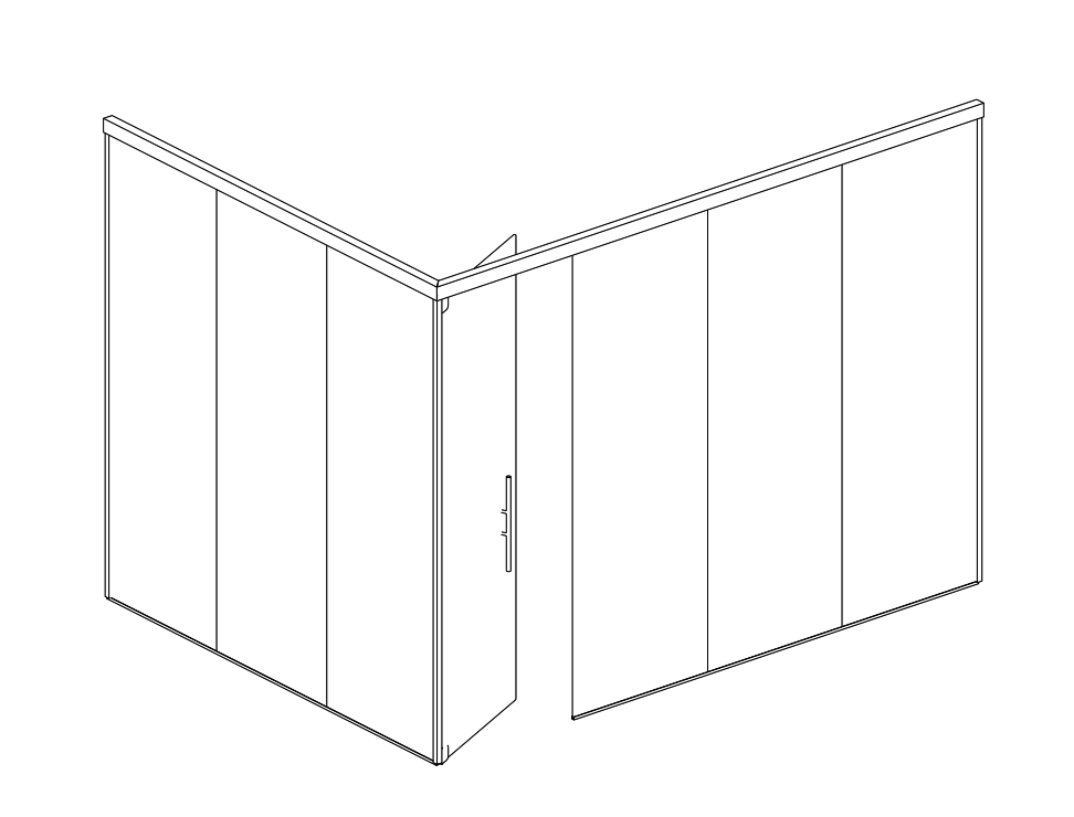 Desenho técnico - Divisão de Ambiente — Porta Pivotante