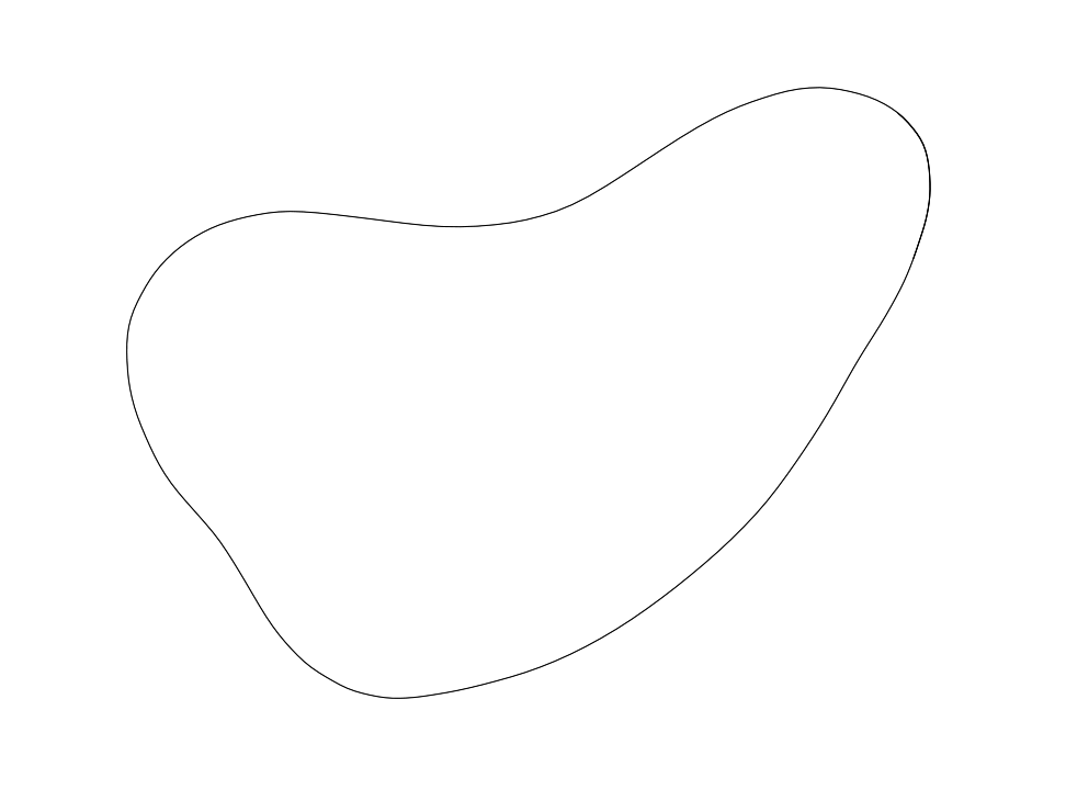 Desenho técnico - Espelho Orgânico LED Flutuante